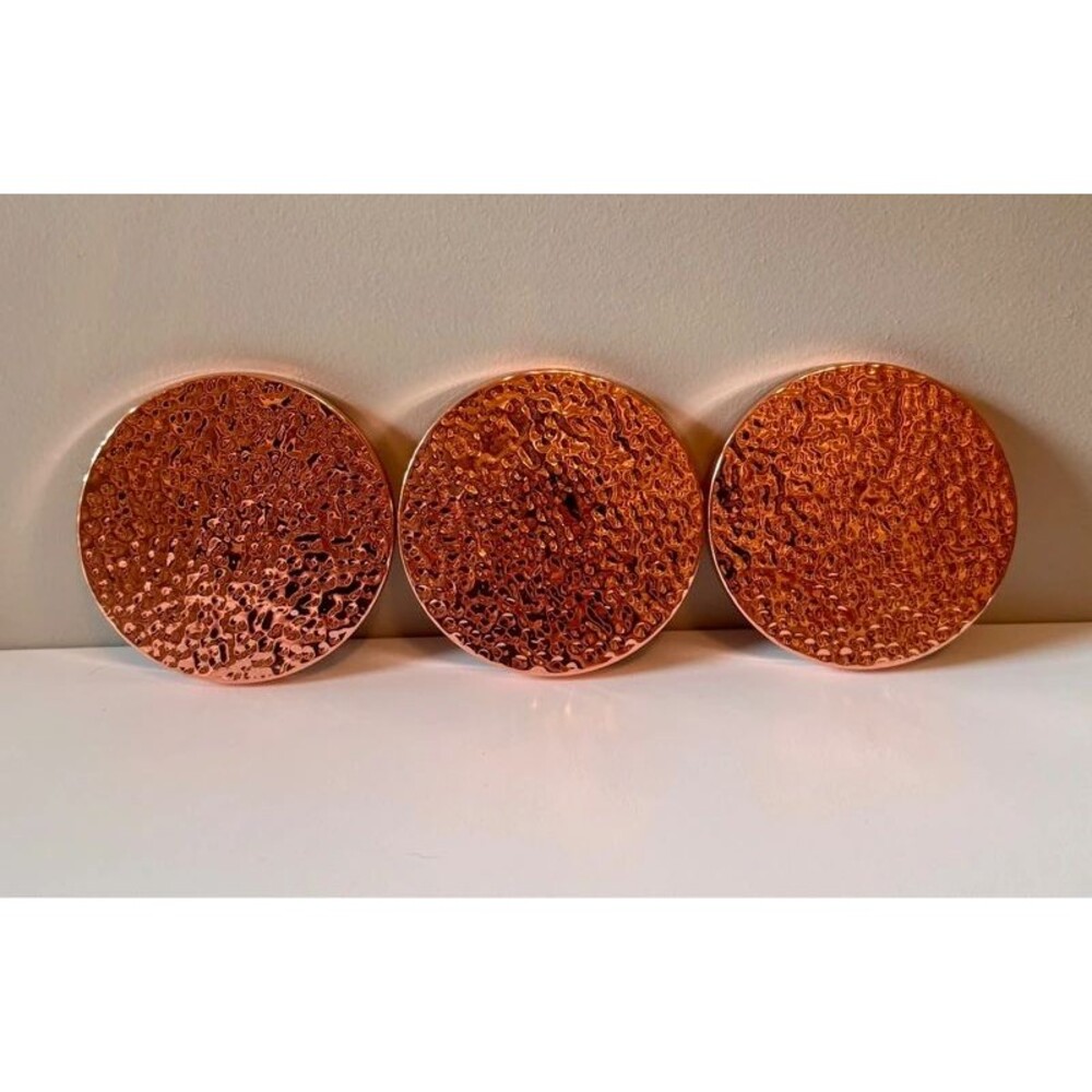 Bath and Body Works Set of 3 Copper Colored Candle Lids Penny